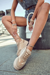 Women's Sport Suede Shoes Beige Segurro