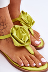 Women's Flip Flops With Fabric Rose Lime Carisma