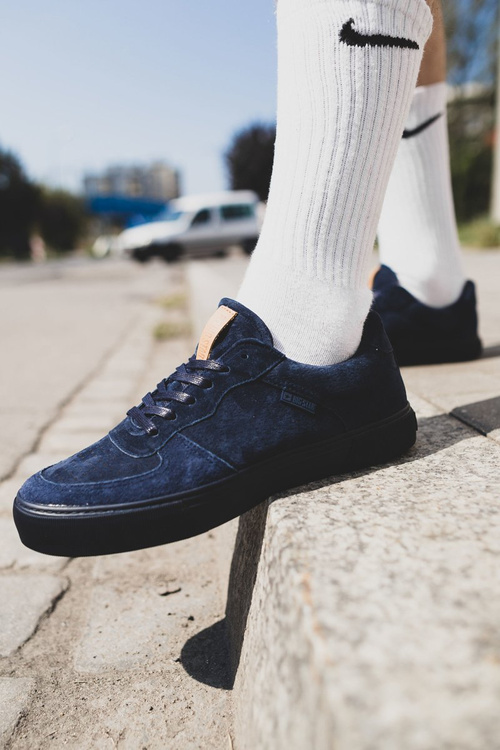 Men's Big Star Suede Sneakers Navy Blue EE174363