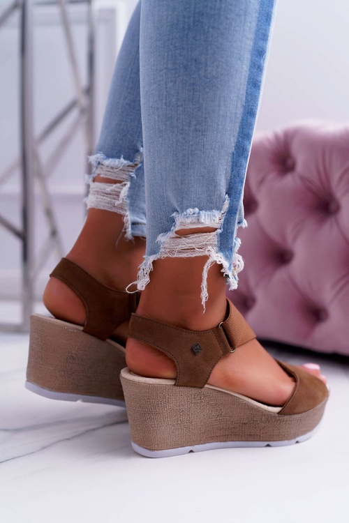 Women's Sandals On Anchor Big Star Suede Brown DD276035