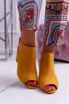Women's Stiletto Sandals with Peep Toe Yellow Esta