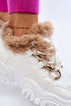 Women's Insulated Sports Boots Lace-Up White Kerberos