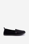Damskie Tenisówki Trampki Slip-On Czarne Adrancia 24TX02-7655