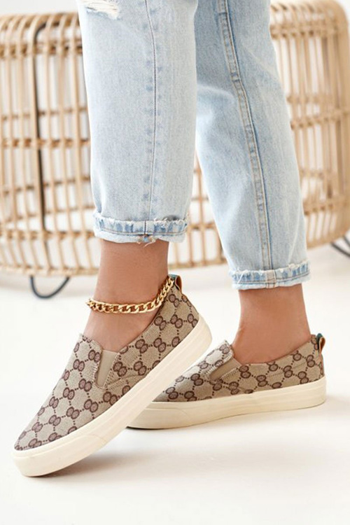 Women's Slip-On Sneakers Khaki Challenge