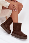 Ladies Insulated Snow Boots With Fur Chocolate Abrams