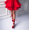 Women's Stiletto Tiered Red Demmi pumps