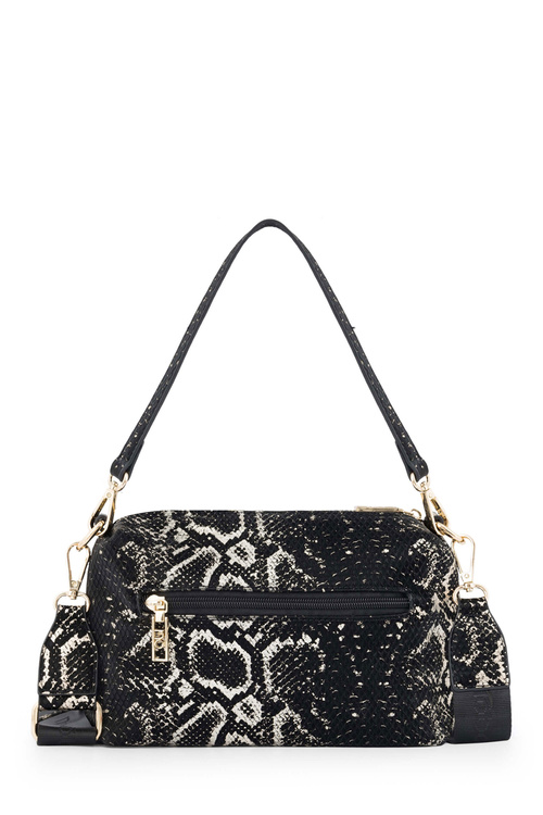 Classic Messenger Bag Snake Pattern NOBO N1340-CM23 Black-Gold