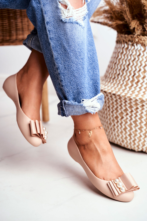 Rubber Ballerinas Bows Beige Joleen