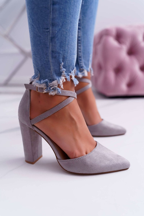 Women's Stiletto pumps Grey High Traffic