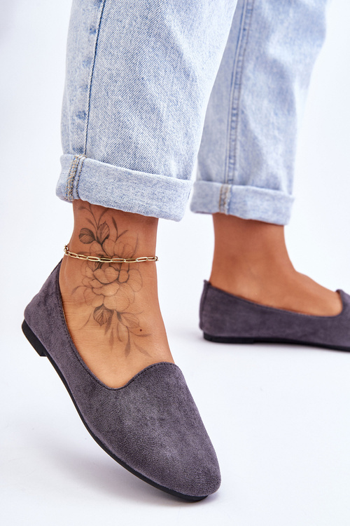 Classic Suede Ballerinas Grey Nash