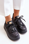 Leather Sports Shoes On Platform Maciejka 06191-42 Black