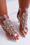 Women's Lu Boo Stiletto Sandals Silver 2047-89 Milleni
