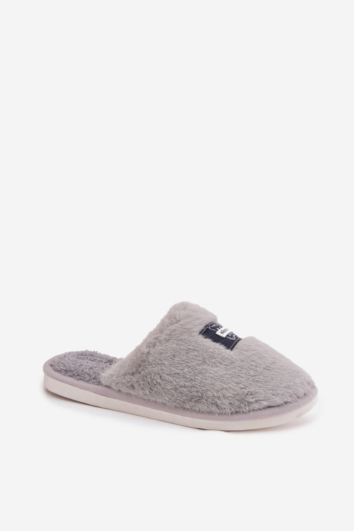 Home Shoes Women's Furry Gray Slippers Maelis