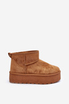 Brown Corcoran Suede Snow Boots On Platform