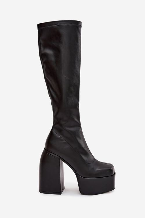 Women's Heeled And Platform Boots Black Yavira