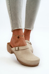Women's Low Heel Slides Inblu BL000004 Beige