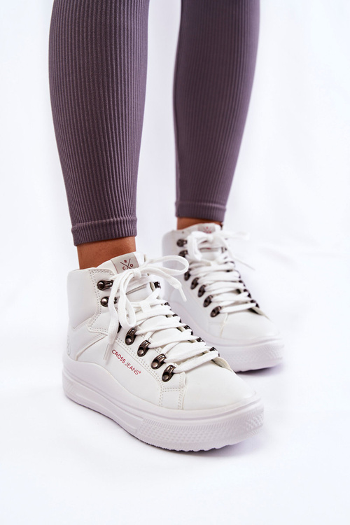 Women's High Sneakers Cross Jeans KK2R4028C White