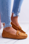 Women's Comfort Camel Suede Moccasins Anzio