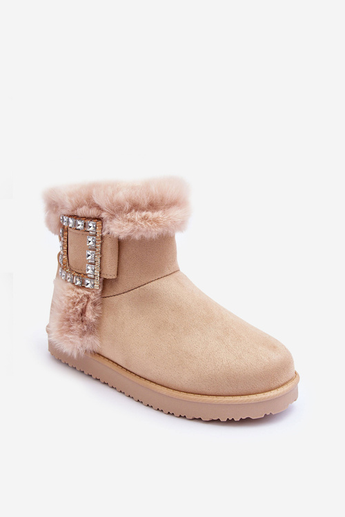 Women's Insulated Buckle Boots Dulca Beige 