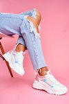 Sporty Women's Shoes Pink White Memory