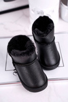 Children's snow boots warm with fur black June