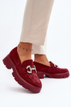 Women's Loafers With Decoration Burgundy Ellise