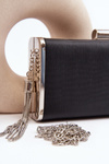 Small Formal Bag with Fringe Chionon Black
