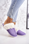 Women's Slippers With Fur Purple Homely