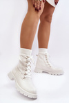 Women's lace-up ankle boots with white socks Gentiana