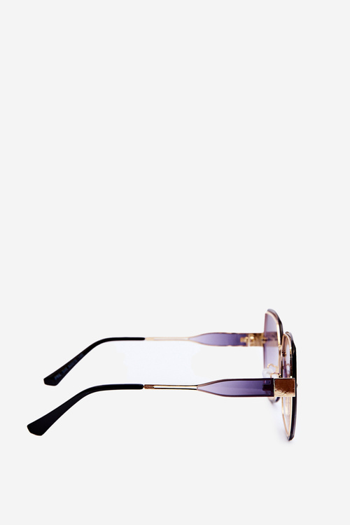 Okulary Przeciwsłoneczne Z Cieniowanymi Szkiełkami Damskie UV400 Czarno-Złote