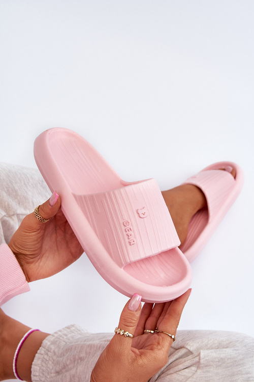 Women's Lightweight Pink Foam Slides Fenicva
