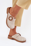 Women's Slippers With Buckle Inblu Beige TF000001