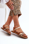 Women's Sandals Made of Eco Leather Sergio Leone SK085H Brown