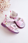 Leather Children's Sandals Purple Dotty