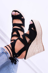 Black Suede Sandals On Anchor Nowelio