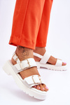 Leather Comfortable Sandals White Alayah