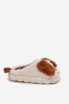 Furry Ladies Slippers Dogs Brown Faylen