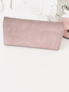 Large Women's Wallet with Heart Powder Pink