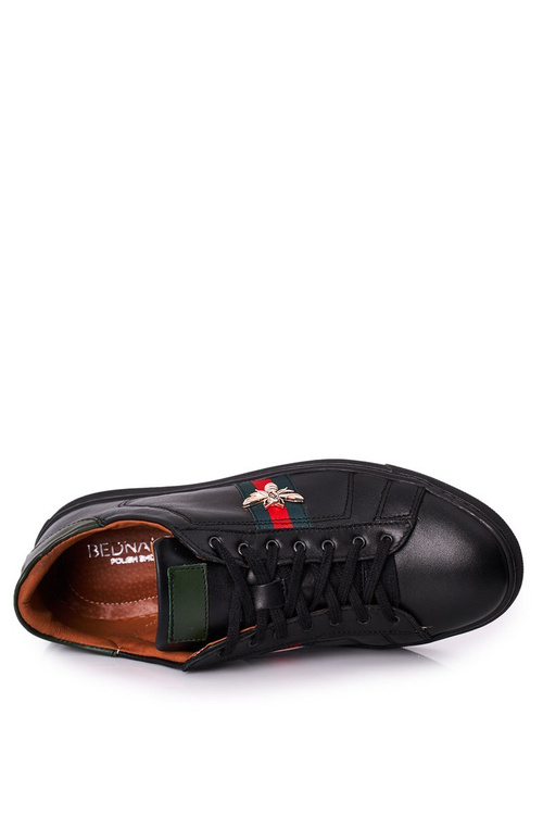 Men's Leather Shoes Trainers BEDNAREK Black