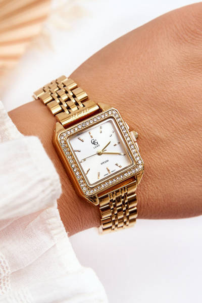 Women's GG Luxe Gold Zirconia Waterproof Watch