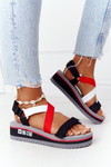 Foam Wedge Sandals Big Star HH274A082 Red-White