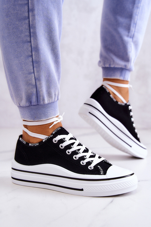 Women's Tied Sneakers Black Menifee