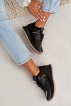 Women's Sports Shoes Insulated With Fur On Platform Black Lerisas