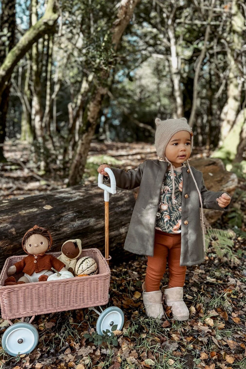 Girls' Warm Snow Boots With Bows Beige Meriva