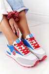 Buty Sportowe Memory Foam Big Star Biało-Niebieskie HH274526 