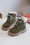 Children's Trapper Boots with a Zip and Sheepskin Zilelone Marialee