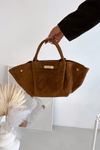 Bag Made of Natural Suede Camel Fiorenza
