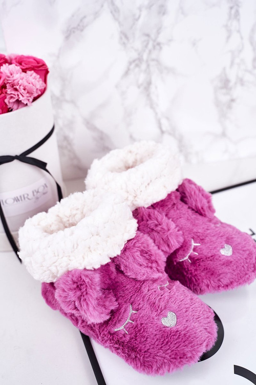 Children's Insulated Home Slippers Fuchsia Sleepyhead