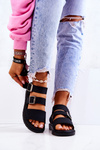 Sandals Buckle Black Reese's