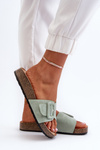 Women's Slippers with Buckle Eco Suede Mint Laeltia